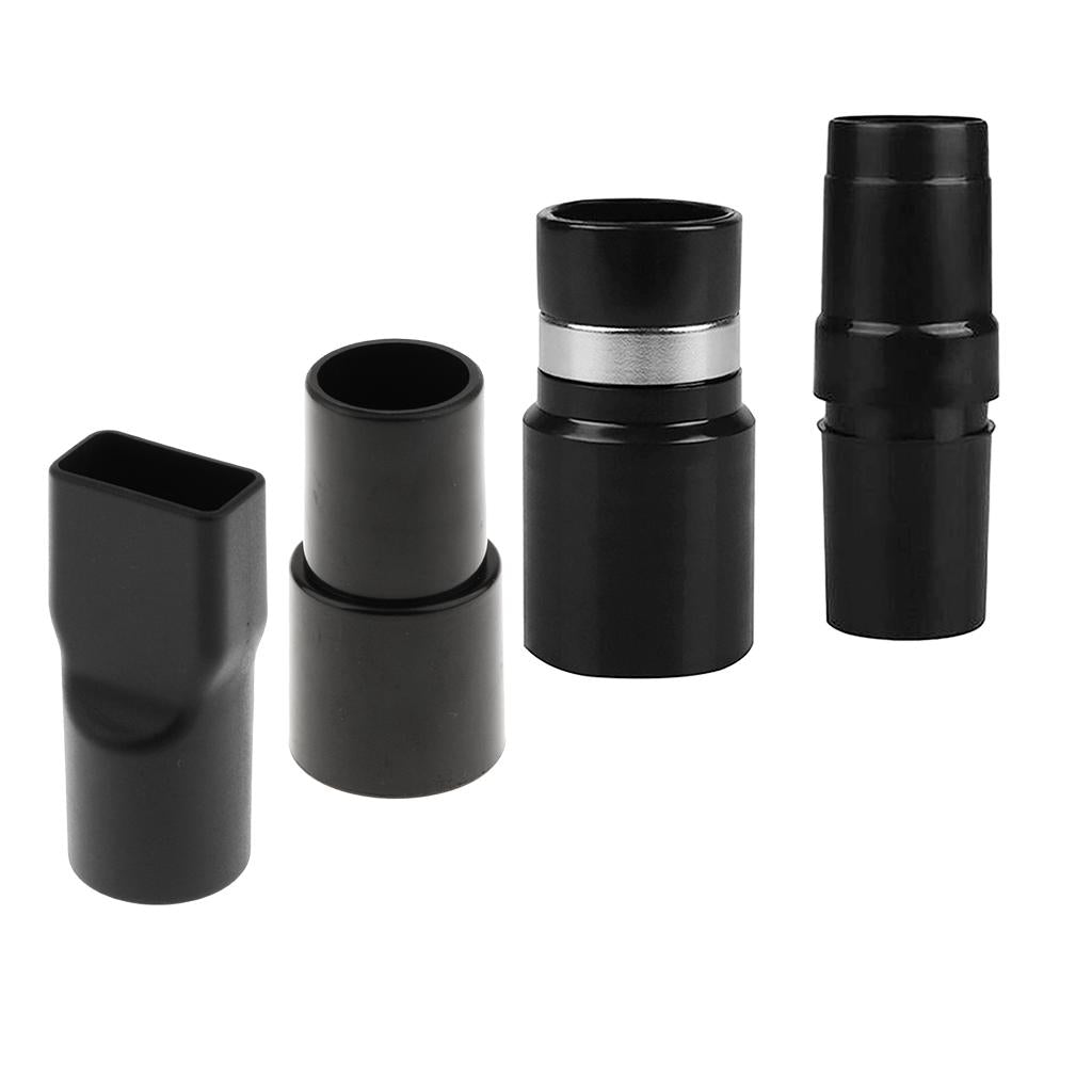 4 x Vacuum Cleaner Brush Nozzle Hose Connector Adapter 32mm Inner Dia. Black