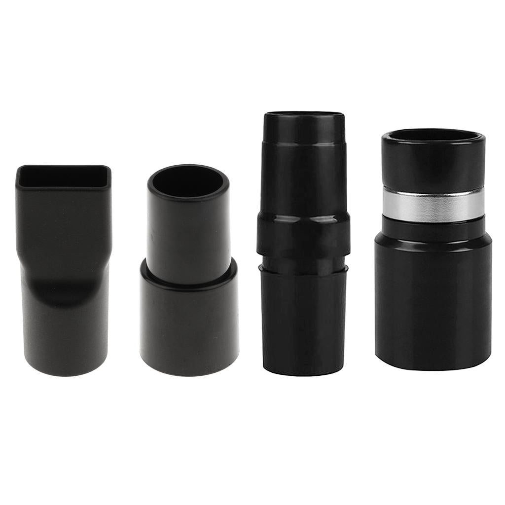 4 x Vacuum Cleaner Brush Nozzle Hose Connector Adapter 32mm Inner Dia. Black