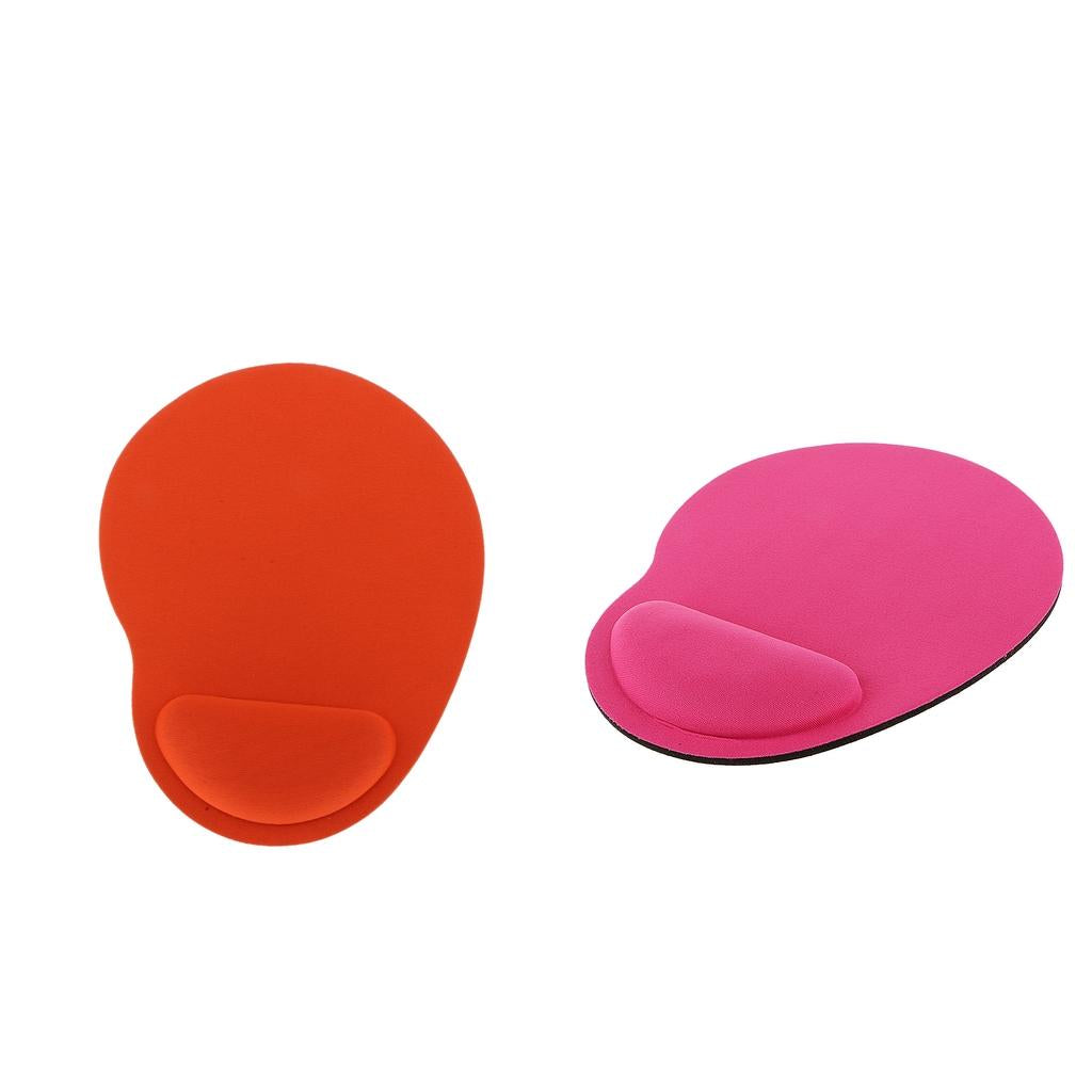 2Pcs Comfort Soft Gel Rest Wrist Support Mat Mouse Pad Gaming for Computer
