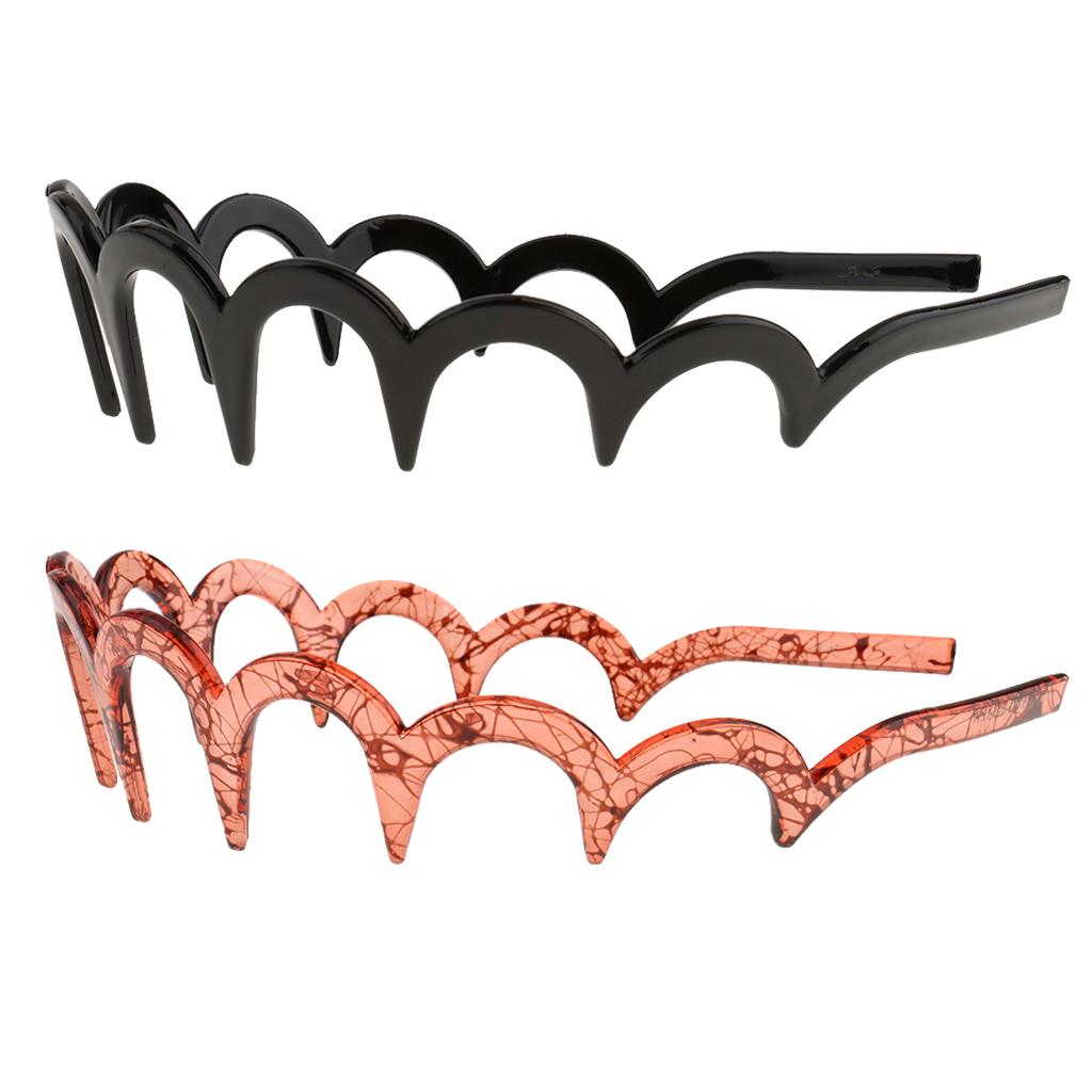 2x Women Zigzag Hair Band Toothed Headband Women Men Girls Hair Accessory