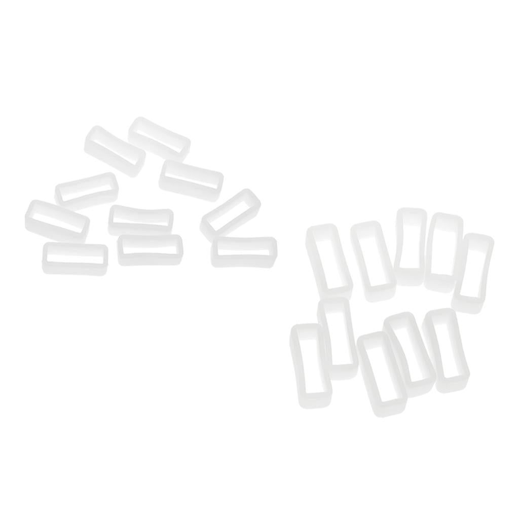 20 Pieces Rubber Replacement Keeper Loop Watch Band Strap End Holder 18 20mm