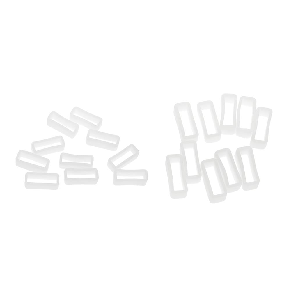 20 Pieces Rubber Replacement Keeper Loop Watch Band Strap End Holder 18 20mm