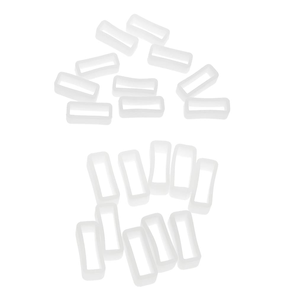 20 Pieces Rubber Replacement Keeper Loop Watch Band Strap End Holder 18 20mm
