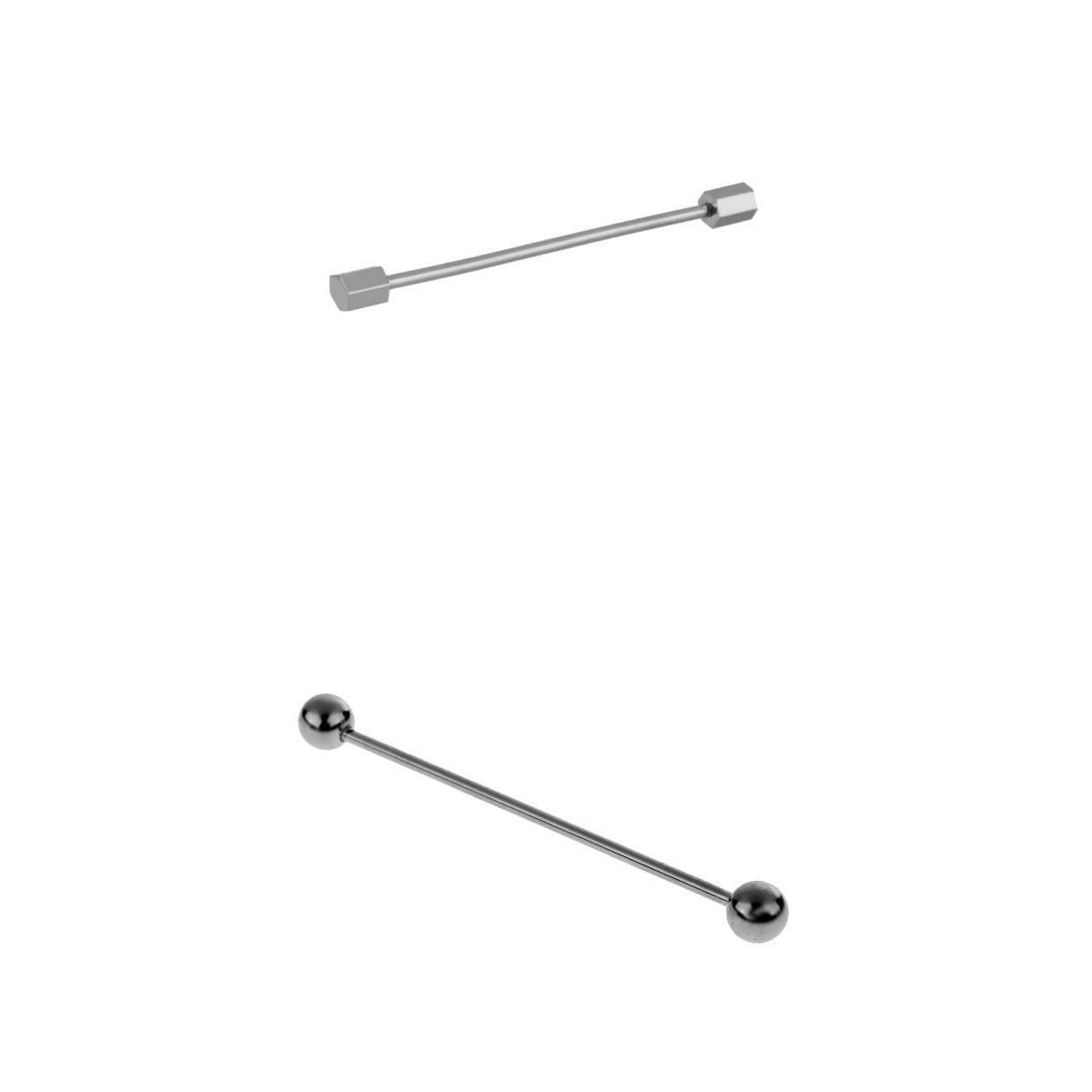 2 Pieces Skinny Pin Barbell Collar Tie Clip Clasp Bar Necktie Tie Wedding