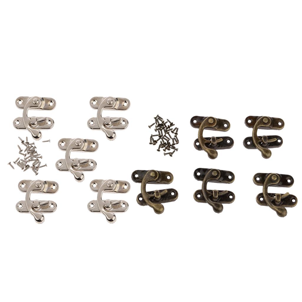 10 Sets Swing Lock Clasp Swing Bag Clasp Box Latch Closure Chest Hook