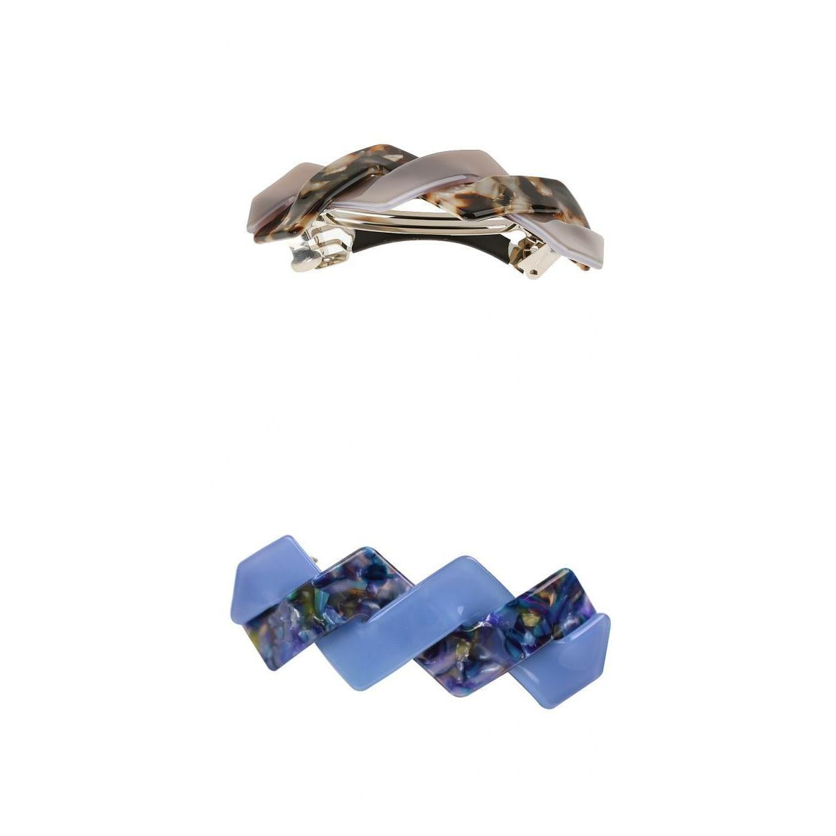 2 pcs Women Girl Geometric Shape Sprung Hair Clip Barrette Hair Accessories