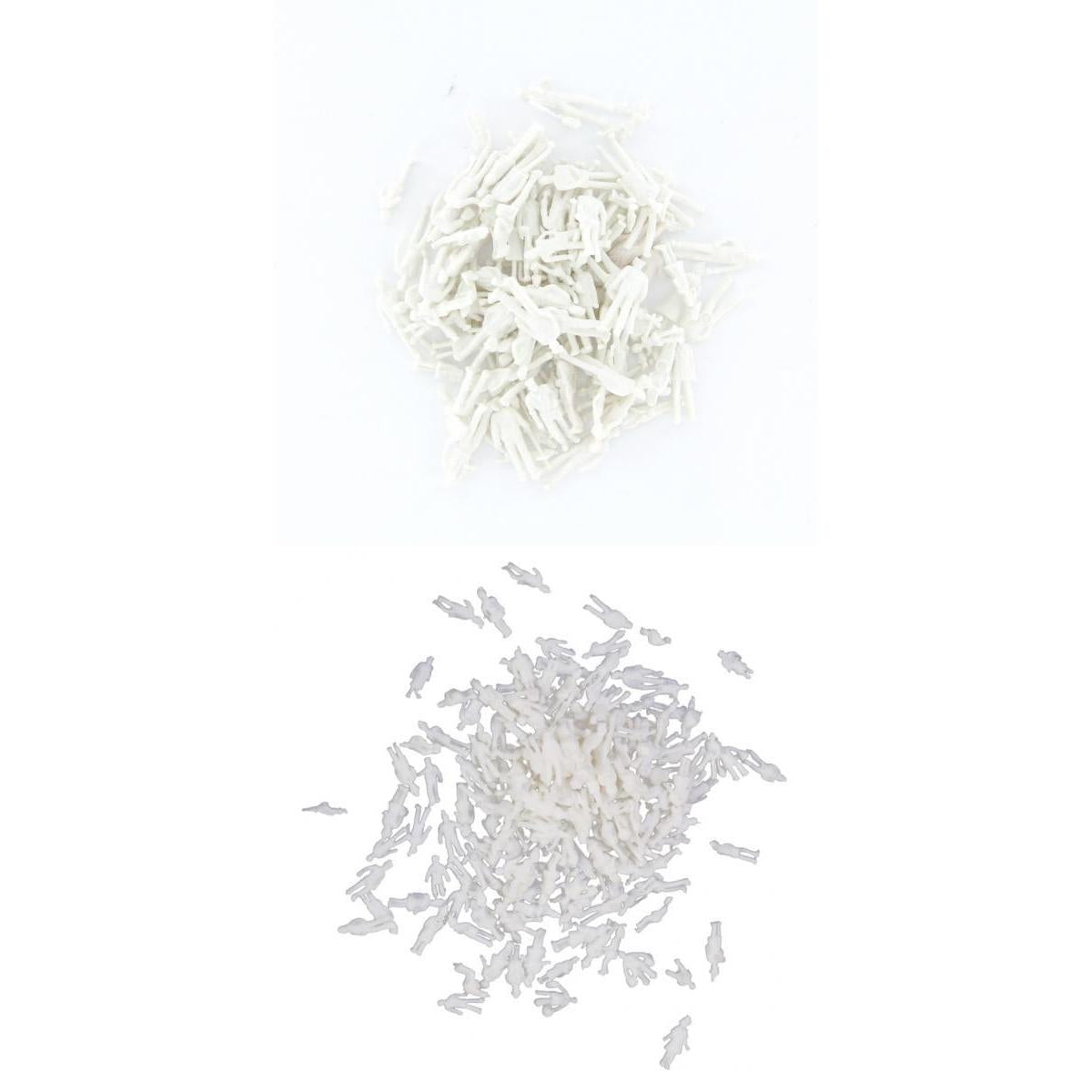 100PCS White / Light Grey Model Train People Figures Scale TT 1:200 &1:100