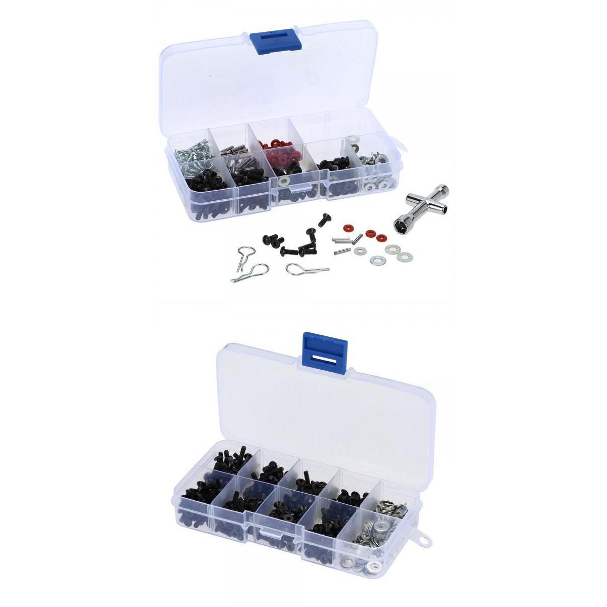 450x Repair Flat Round Head Bolt Nut Screw Tool Box for 1/10 HSP RC Car Accs