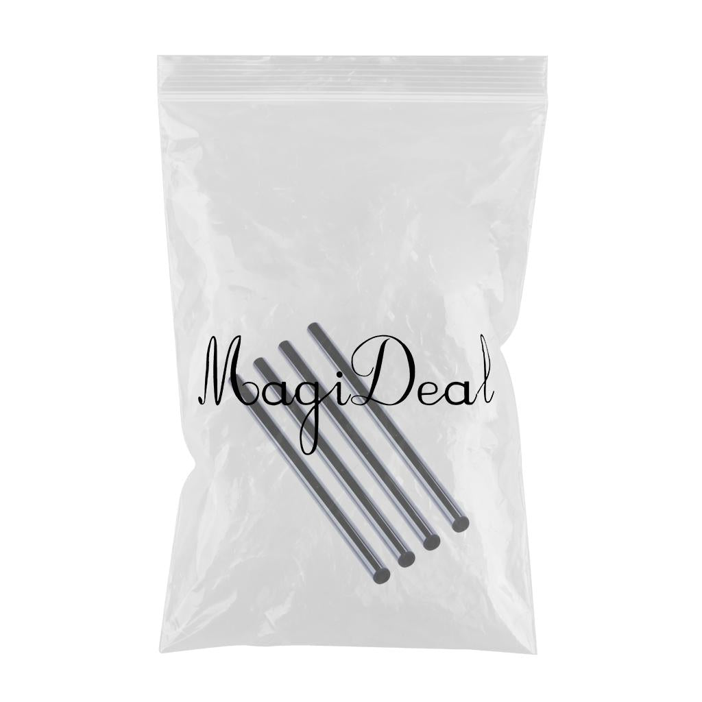4x Eco friendly Straight Glass Drinking Straws with Clean Brush Black