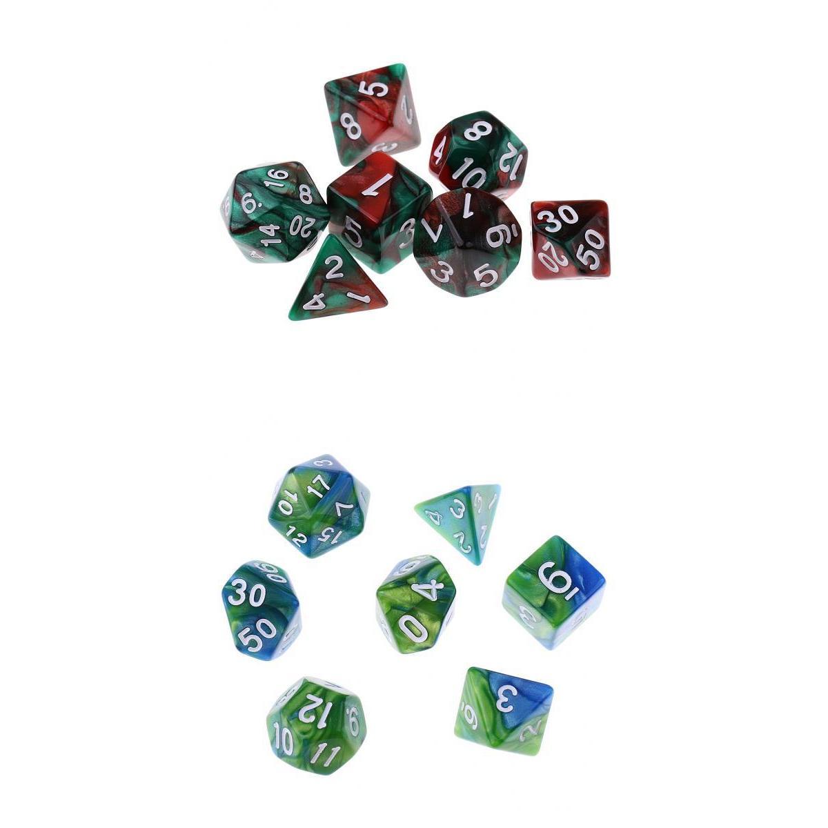 14 Pieces Polyhedral Dice for Dungeons and Dragons Dice Set Table Games