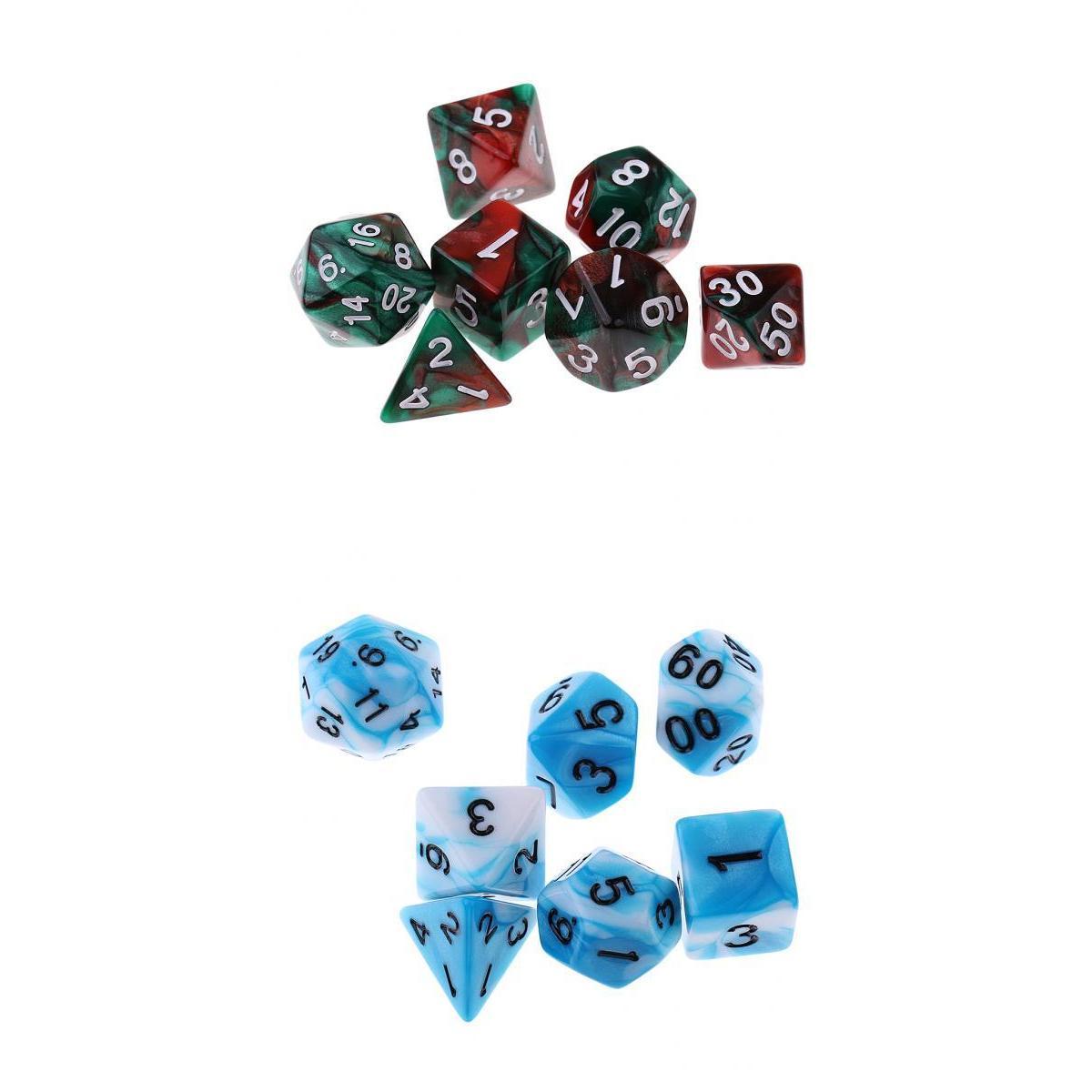 14 Pieces Polyhedral Dices for Dungeons and Dragons DND Dice Set Table Games