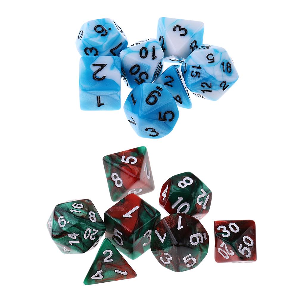 14 Pieces Polyhedral Dices for Dungeons and Dragons DND Dice Set Table Games