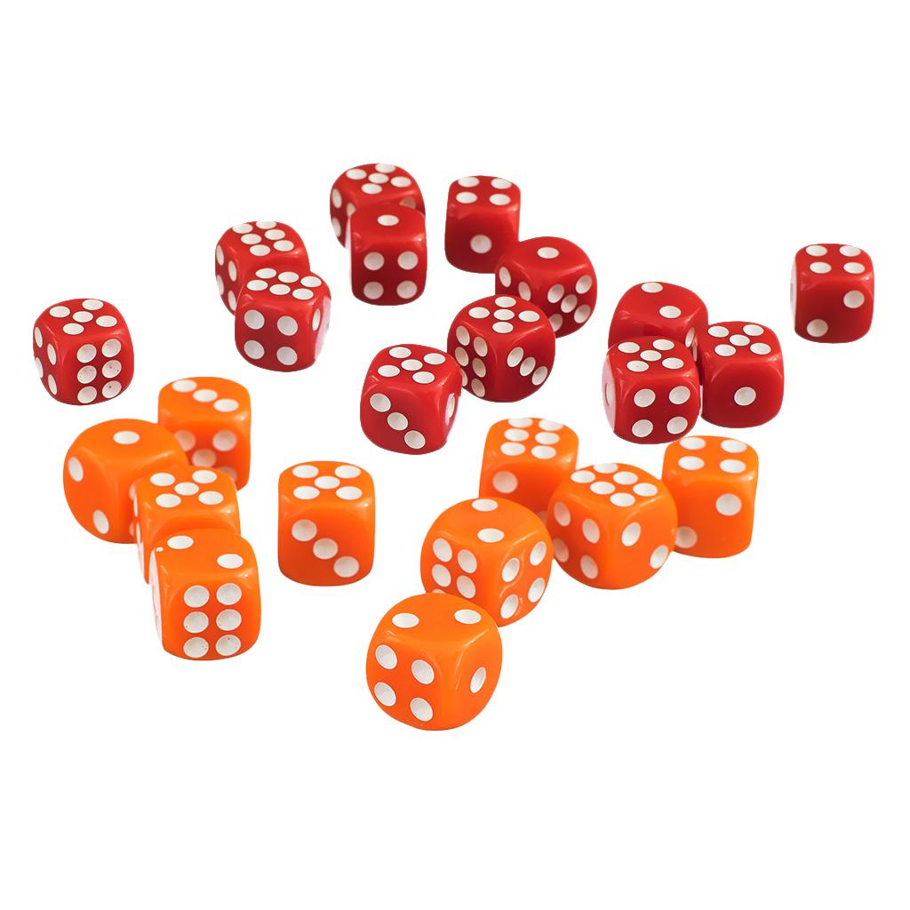 100 Pieces Opaque Six Sided D6 Spot Dice Games for Dungeons and Dragons RPG