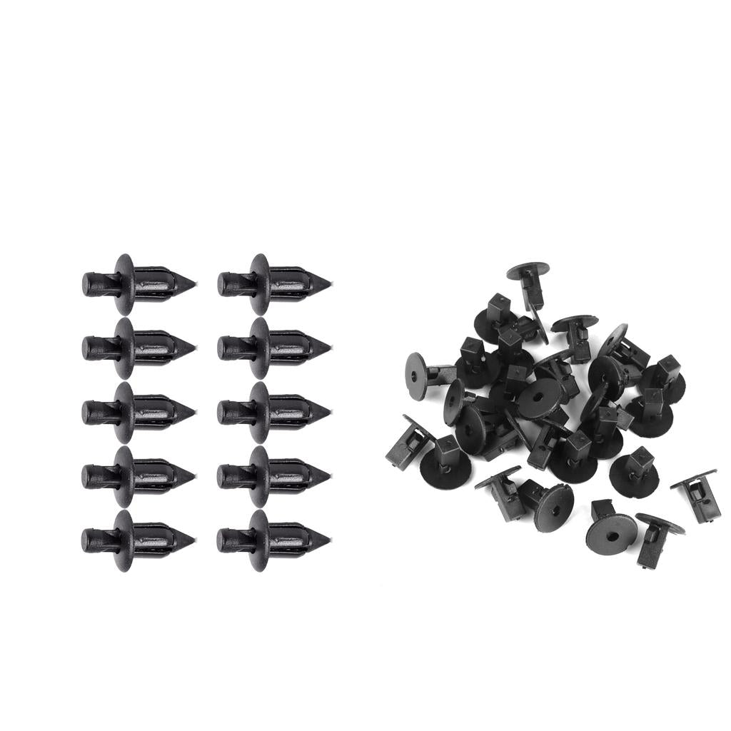 30pcs Inner Fender Rivets Fasteners Clips+50Pcs Rivet Clip Retainer Nylon