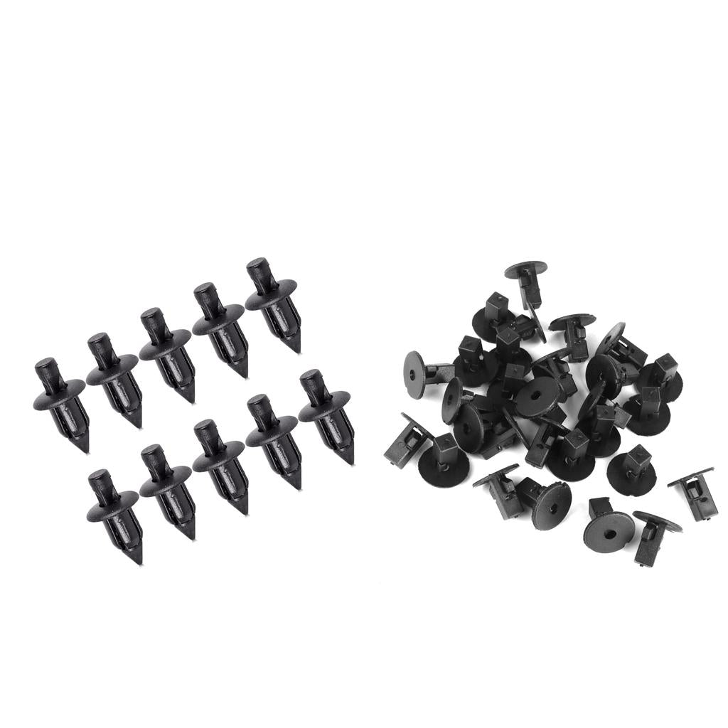 30pcs Inner Fender Rivets Fasteners Clips+50Pcs Rivet Clip Retainer Nylon