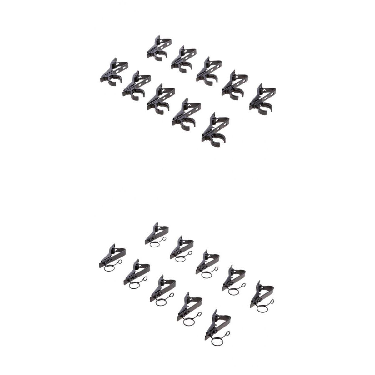 20 Pieces Ring-type Lapel Lavalier Tie Microphone Metal Clips Holder