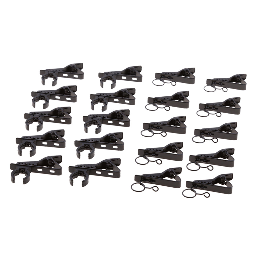 20 Pieces Ring-type Lapel Lavalier Tie Microphone Metal Clips Holder