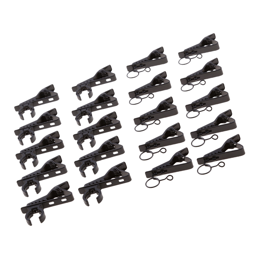 20 Pieces Ring-type Lapel Lavalier Tie Microphone Metal Clips Holder