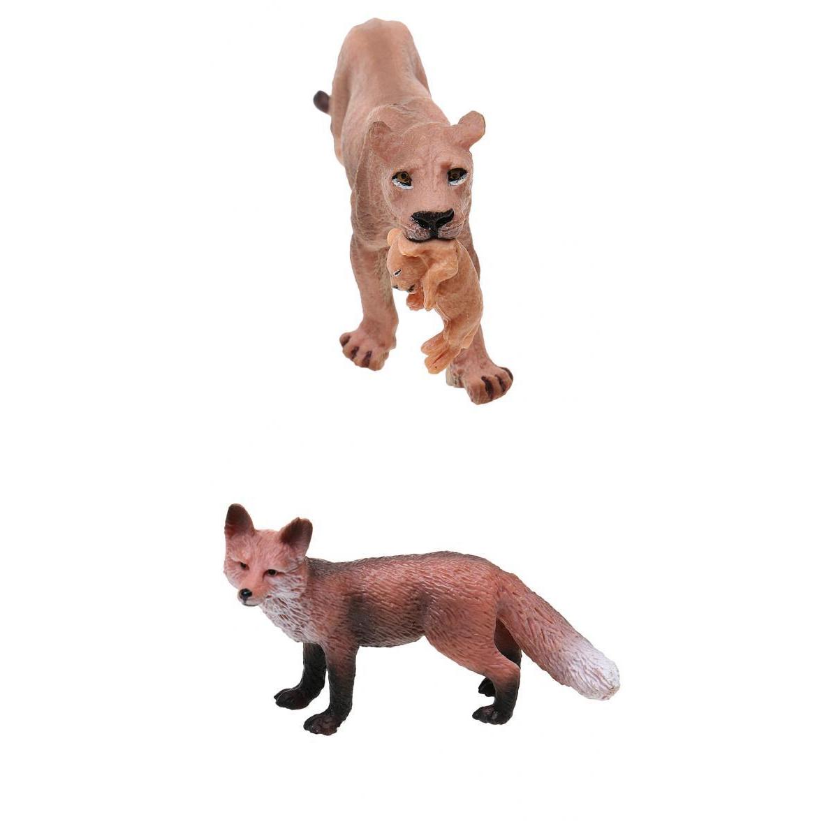 2x Realistic Wildlife Models Lioness with Cub Red Lowrie Action Figures Toys