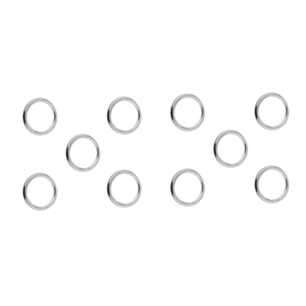 10Pcs Smooth Welded Polished Boat Marine Stainless Steel O Ring 4mm