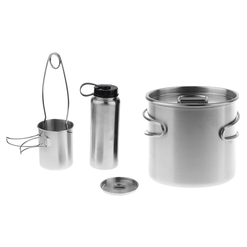 500ml Outdoor Camping Cup Pot Bowl Backpacking Travel Cup 1L Bottle Hanger