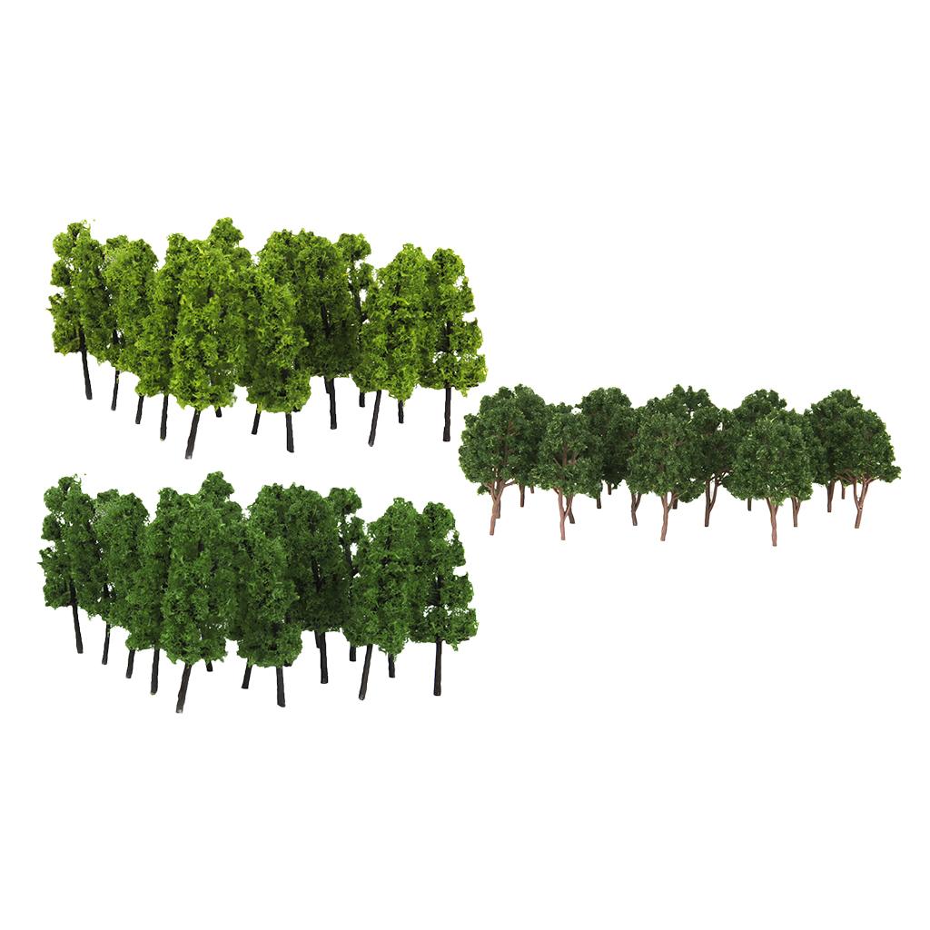 1/200 Train Model Trees & 1/150 Plastic Train Layout Scenery Model Trees
