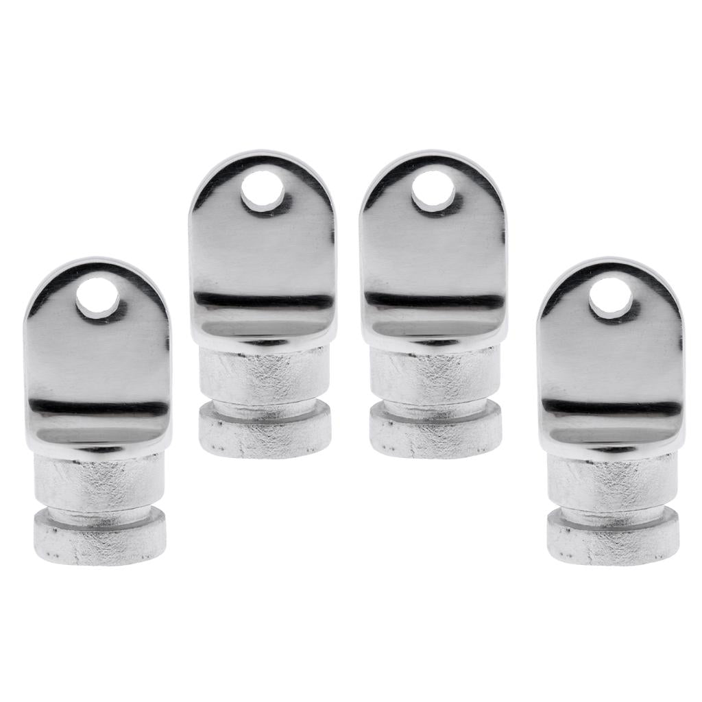 4pcs Stainless Steel Marine Boat Bimini Top Inside Eye 22mm 7/8 Rounded End"