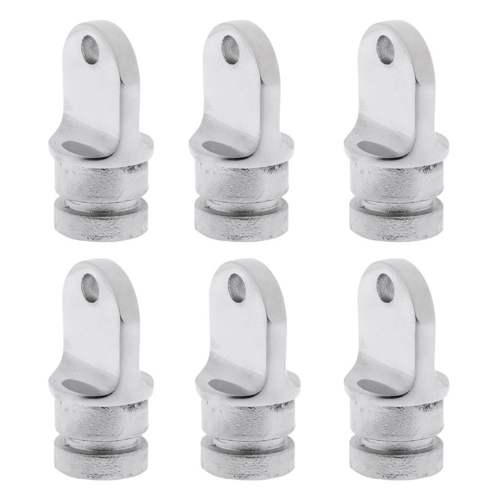 6pcs Stainless Steel Marine Boat Bimini Top Inside Eye 22mm 7/8 Rounded End"