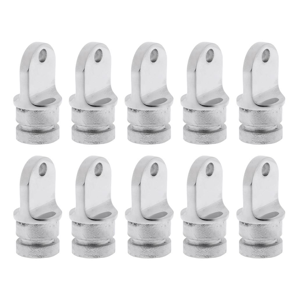 10x Stainless Steel Marine Boat Bimini Top Inside Eye 22mm 7/8 Rounded End"