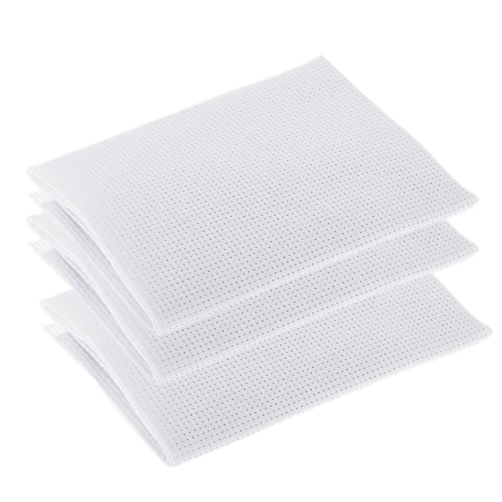 3Pcs Classic Reserve Aida Cloth Cross Stitch Hand Embroidered Fabric 14CT