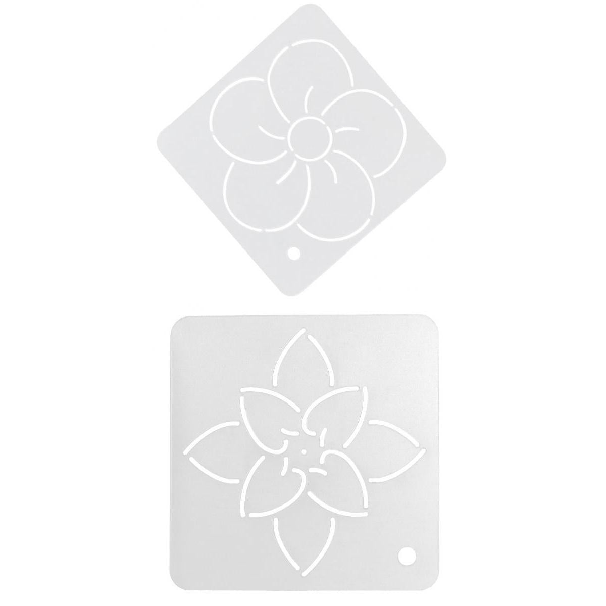 2Pcs Plastic Acrylic Stencil Quilting Template Quilt Tool Patchwork Painting