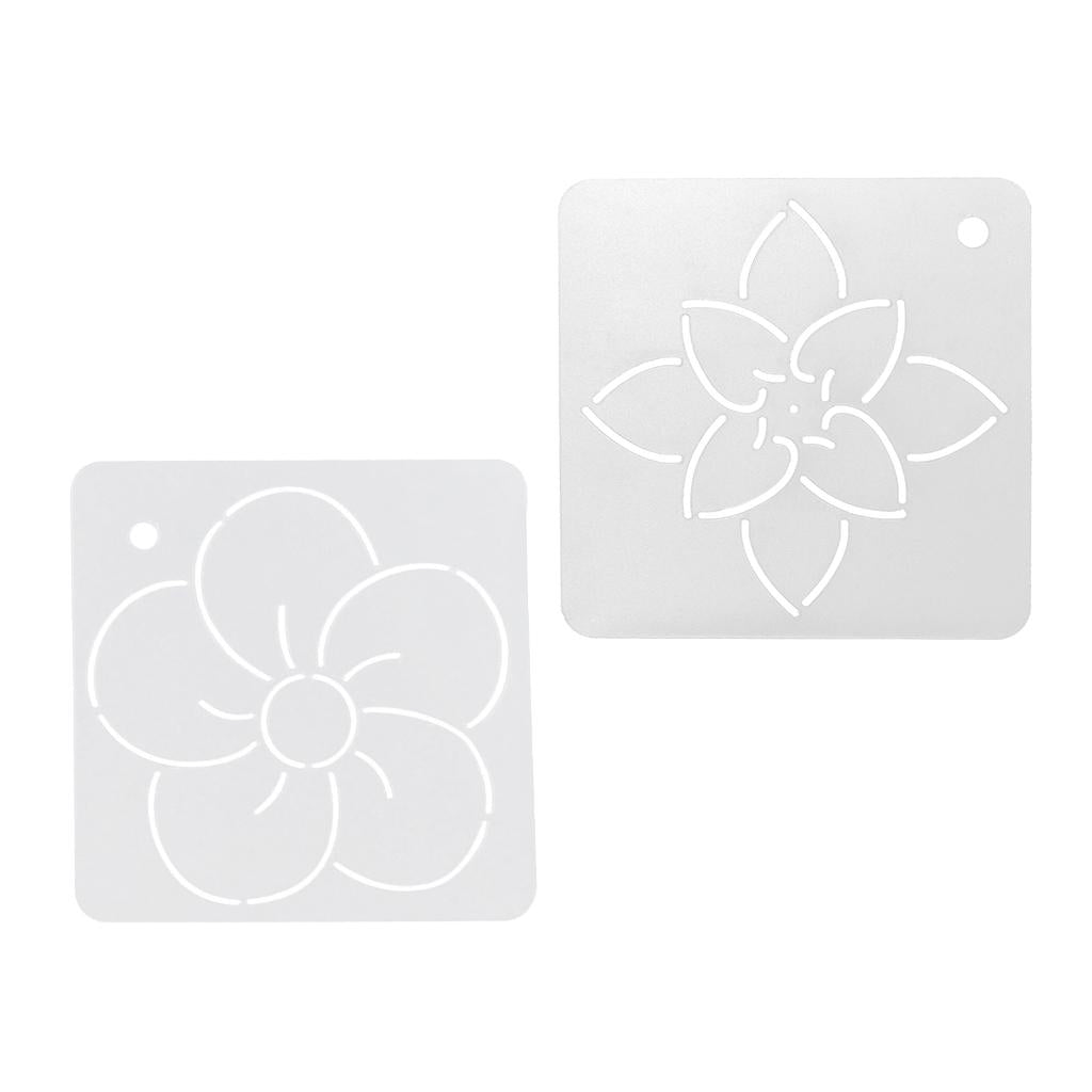 2Pcs Plastic Acrylic Stencil Quilting Template Quilt Tool Patchwork Painting