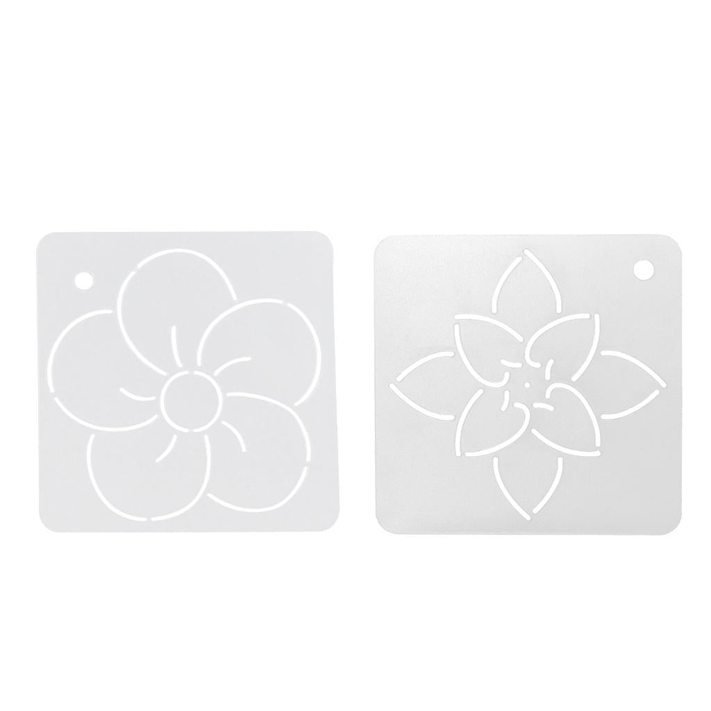 2Pcs Plastic Acrylic Stencil Quilting Template Quilt Tool Patchwork Painting
