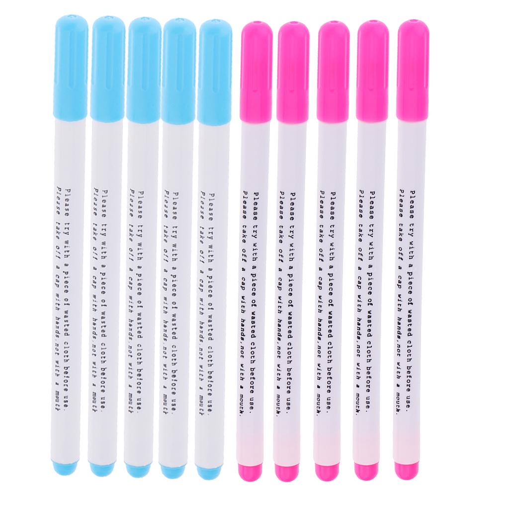 10Pcs Water Soluble Erasable Marker Pen Fabric Sew Single Heads for Tailor