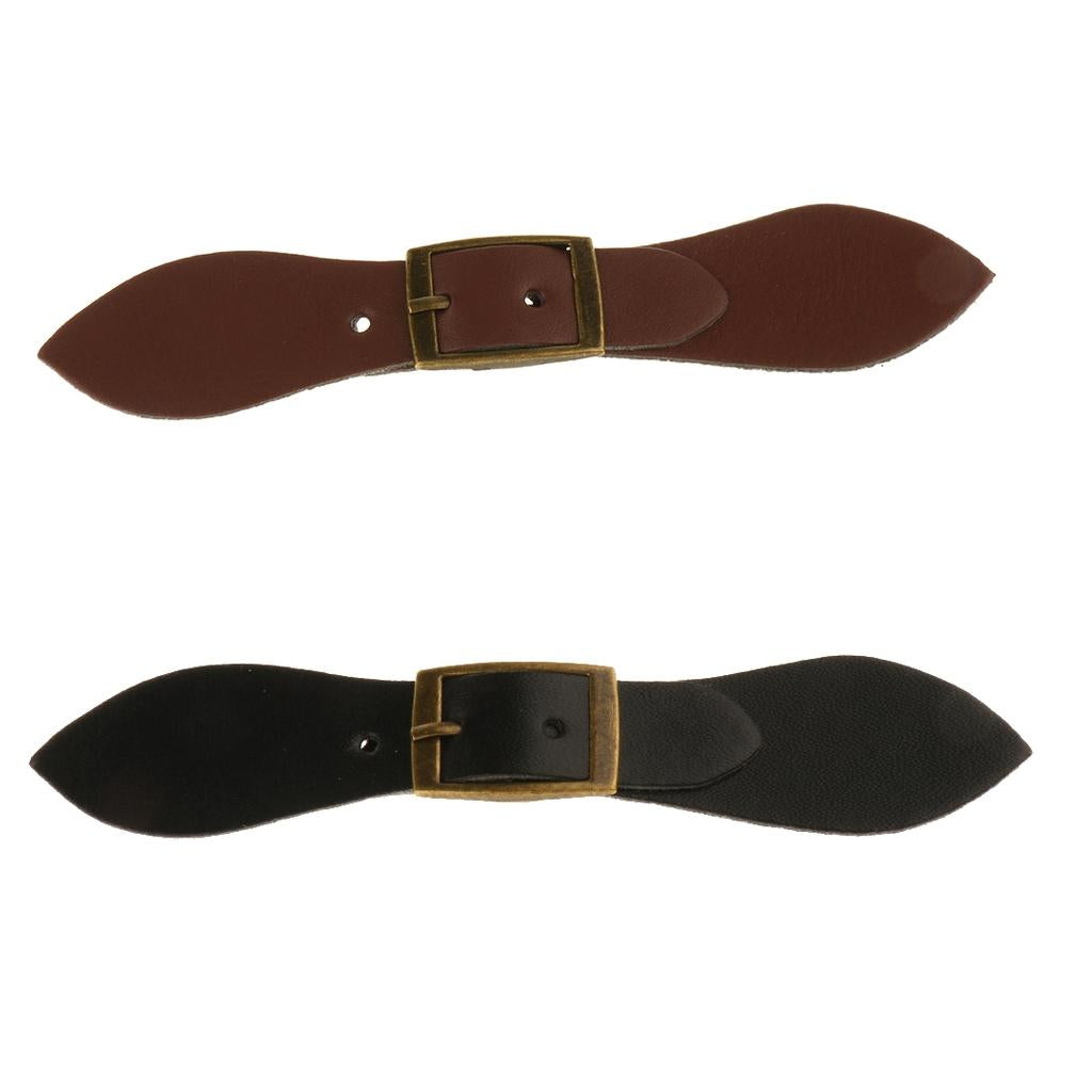 2 Pcs Leather Horn Toggle Buttons Trench Duffle Coat Fastener Buckle