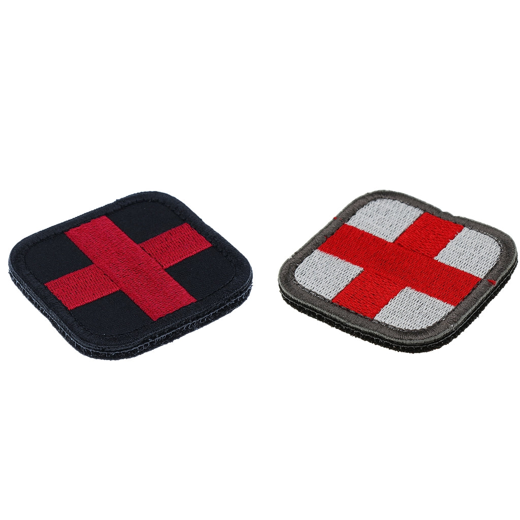 50 x 50mm Hook & Loop Medic First Aid Red Cross Patch for Clothing Decor