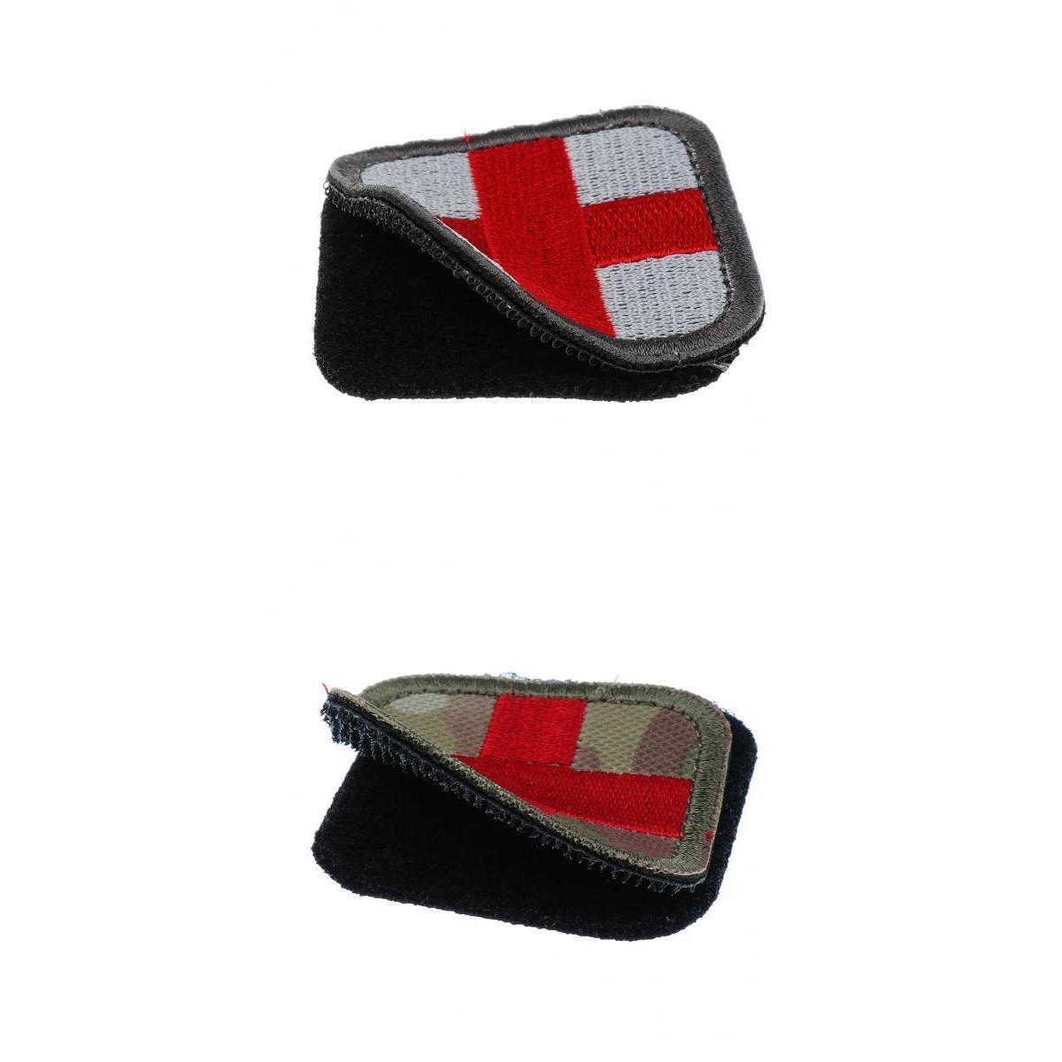 50 x 50mm Sew on Hook & Loop Medic First Aid Red Cross Patch Withe and Camo