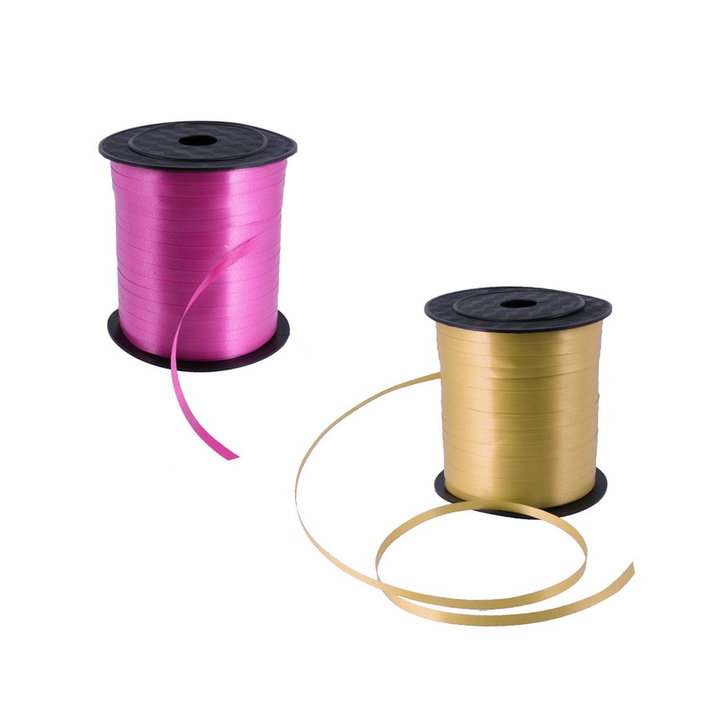 225M Balloon Curling Ribbon Wedding Birthday Party Supplier Gold+Rose Red