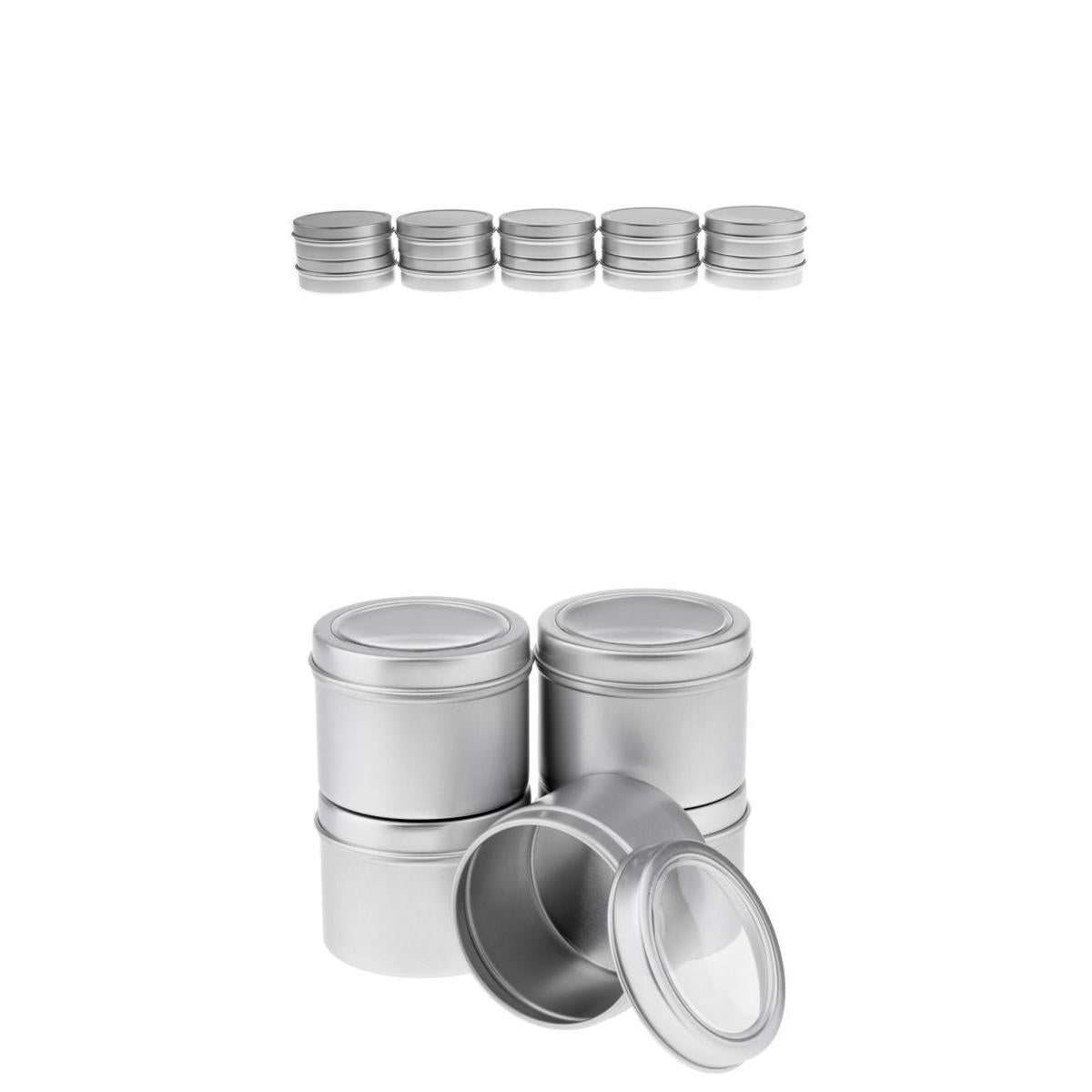 15x 60ml Round Aluminum Cream Empty Lip Balm Candles Containers Jars Tin Lid