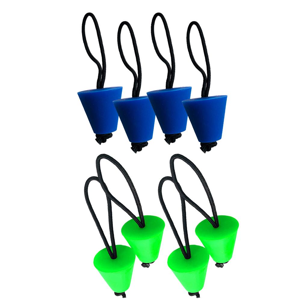8 Pieces Rubber Universal Kayak Canoe Scupper Plugs Drain Holes Stopper Bung
