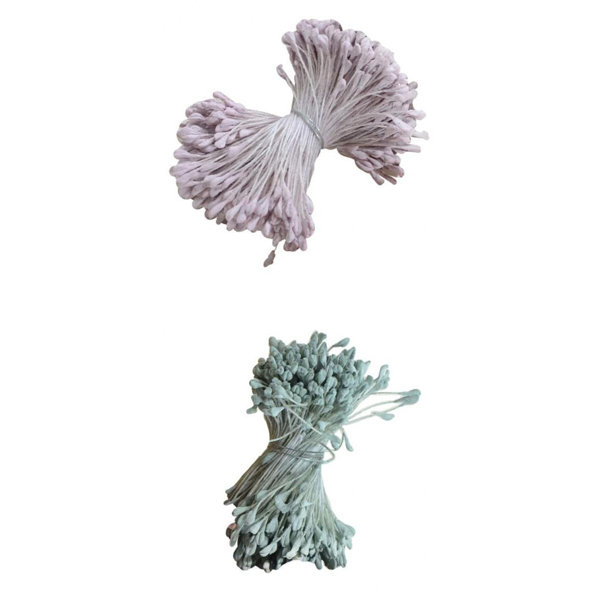 720Pieces Multicolor 6cm Artificial Pearl Double Heads Flower Stamen Pistil