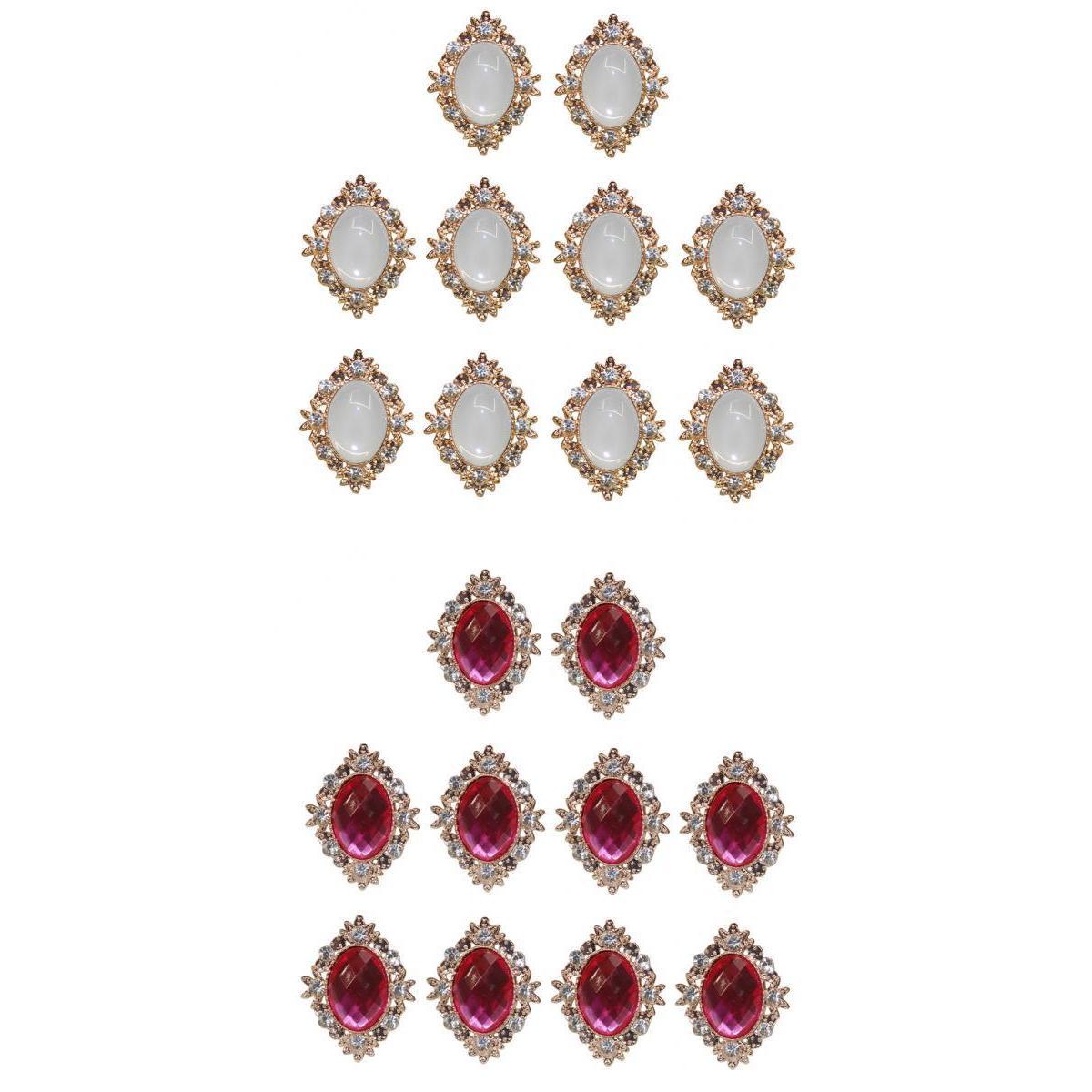 20 PCS Rhinestone Cabochons Flat Back Embellishments Wedding Phone Decor