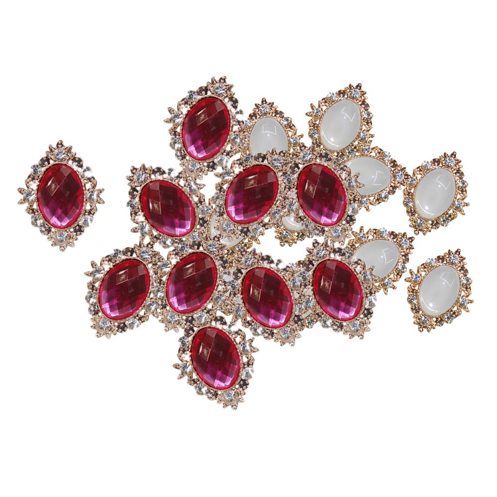 20 PCS Rhinestone Cabochons Flat Back Embellishments Wedding Phone Decor