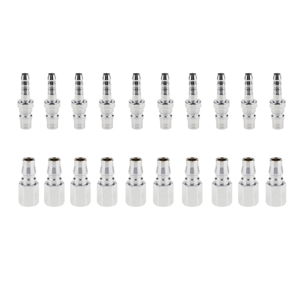 20Pcs Quick Release Coupler Connector Air Line Hose Coupling Compressor