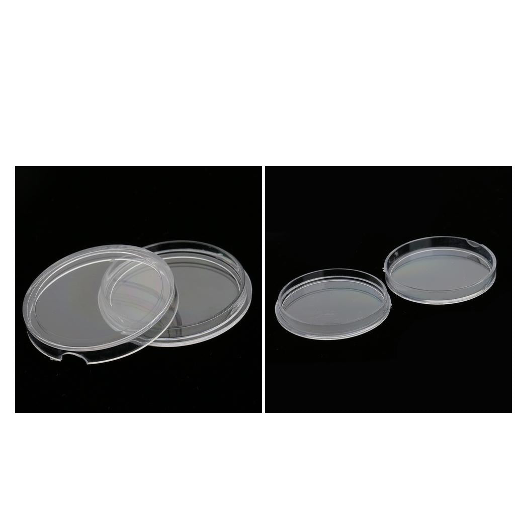 200pcs Clear Round Plastic Coin Capsules Storage Holder Case 38mm and 28mm
