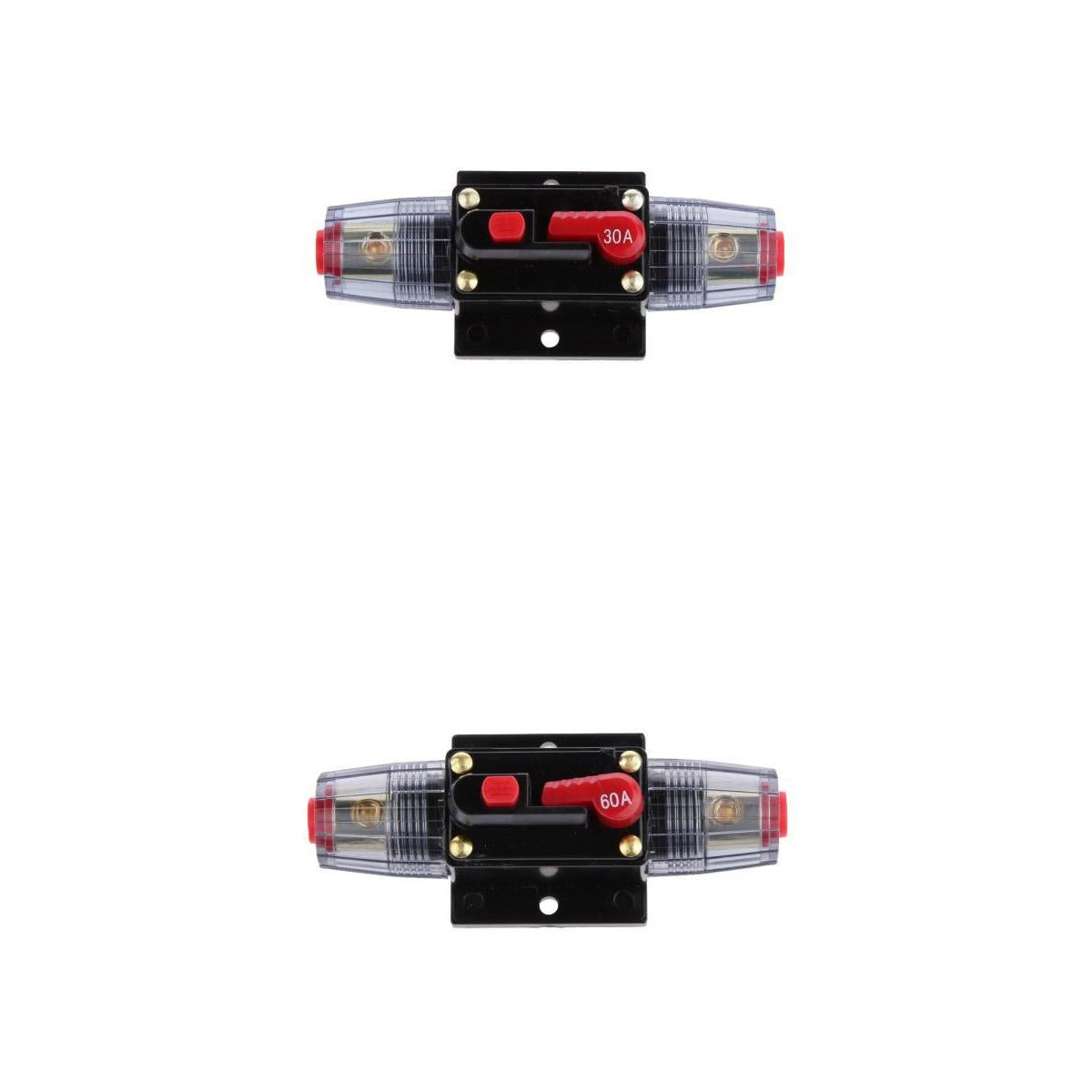 12V-24V Auto Circuit Breaker 60A+30A Manual Reset Switch Car Audio Fuse