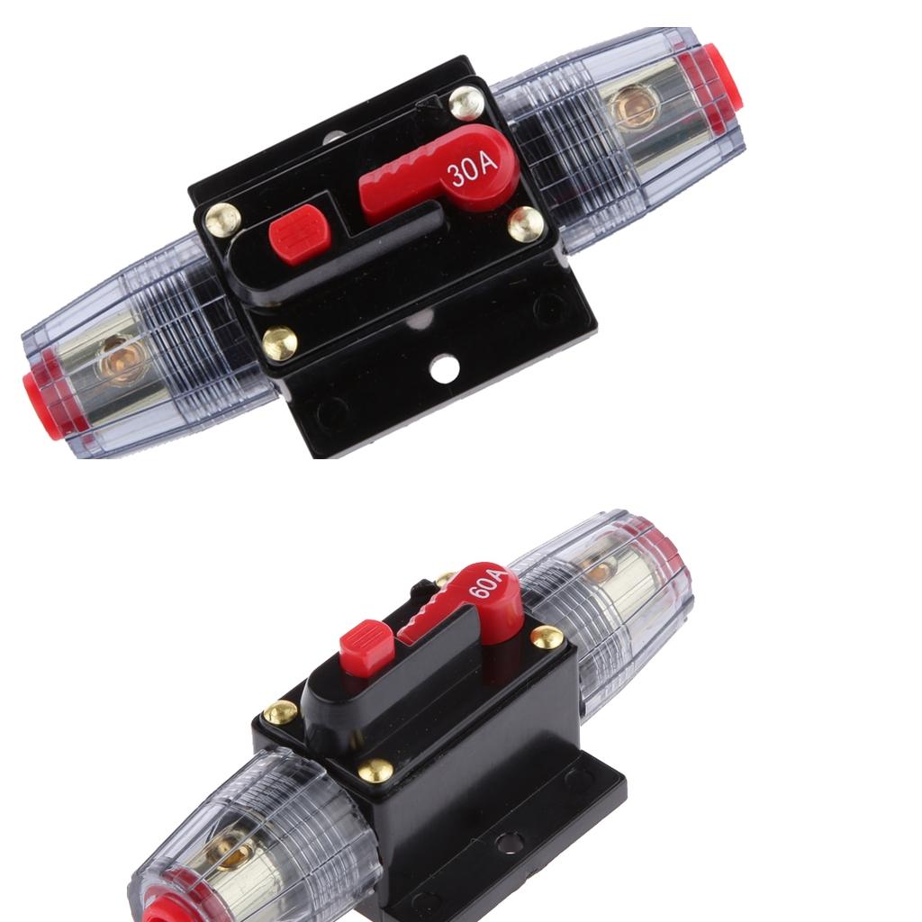 12V-24V Auto Circuit Breaker 60A+30A Manual Reset Switch Car Audio Fuse