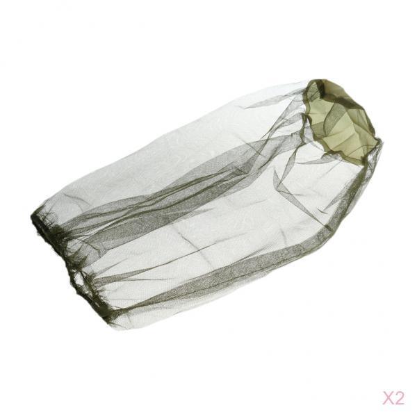 2pcs Anti-mosquito Bee Bug Insect Head Net Mesh Mask Hat Beekeeper Cover