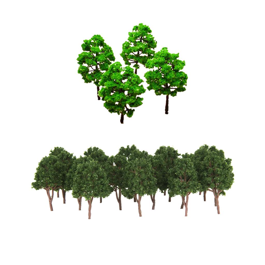 30 Pieces 8cm Plastic Model Trees Landscape Scenery Layout 1:100-1:150 Scale