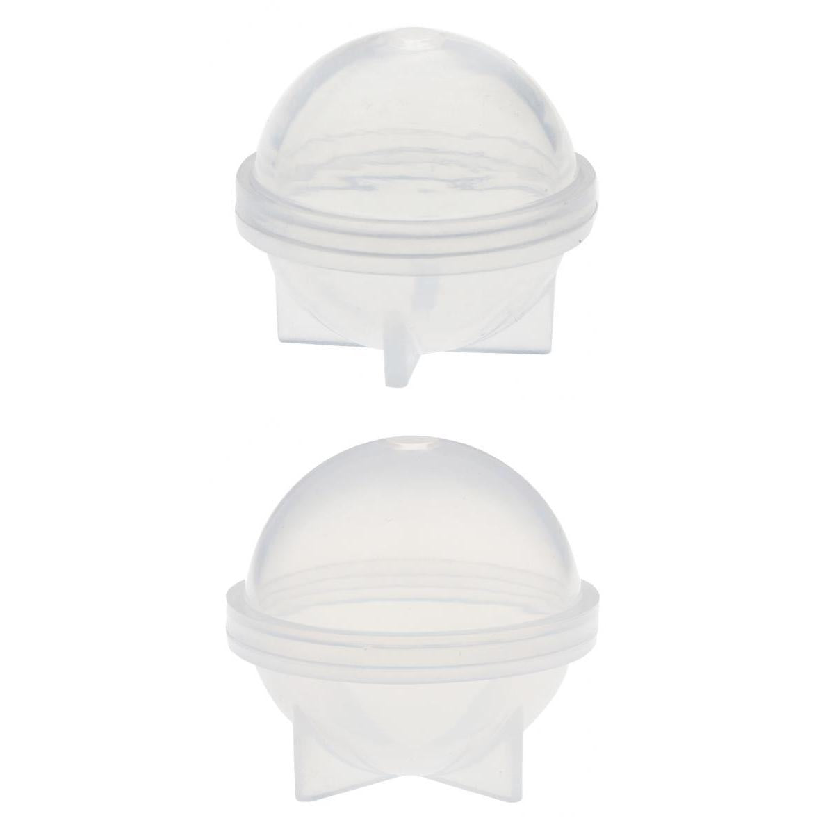 2 Pieces Sphere Ball Shape Silicone Mould for Resin Casting Craft 20mm 60mm
